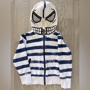 Stella McCartney kids striped skull zip-up hoodie sz 5 years